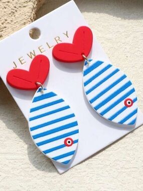 Cute Striped Fish Earrings